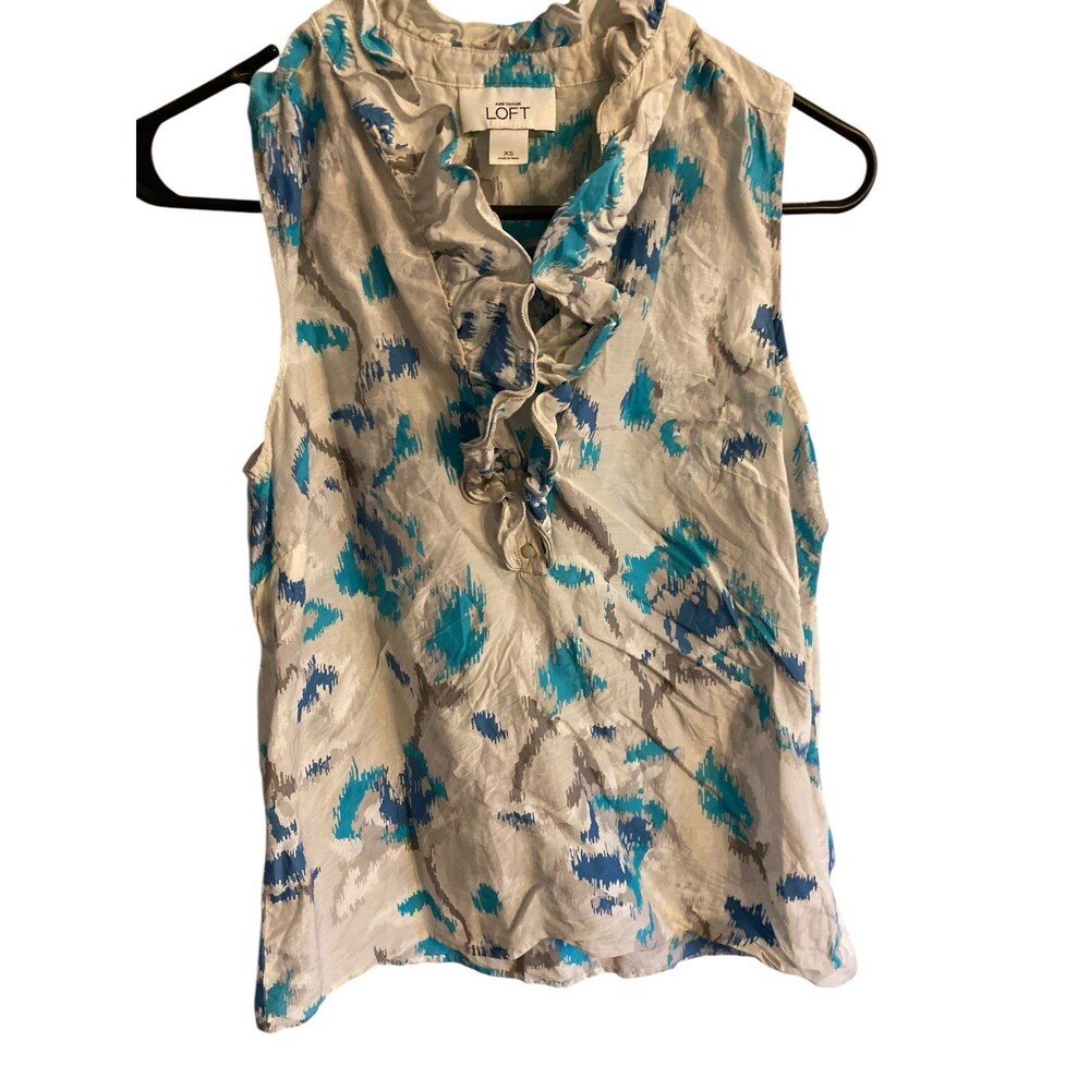Ann Taylor LOFT sleeveless blouses Silk cotton Womens XS